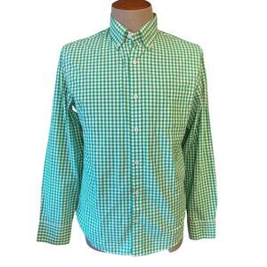 J. Crew “Reimagined” Button Down Men’s Shirt Sz. M Green/White Sustainable